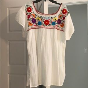 Mexican Embroidered Blouse